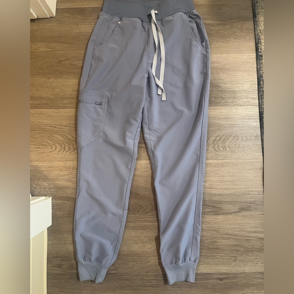 FIGS| W Vapor Blue Space Dye Zamora™ High Waisted 2.0 - Jogger Scrub Pants - XS